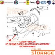 Lancia Y Ypsilon Kit 2 Perno Puntello Portellone Posteriore Nuovo Originale 46533725